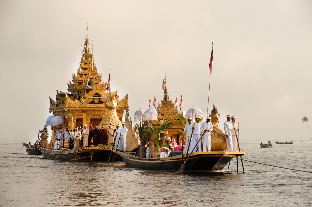 One of the biggest festivals in Myanmar, the Phaung Daw Oo festival