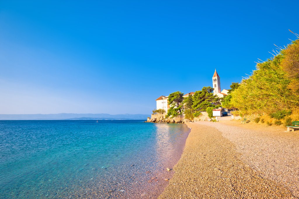 A pebble beach near Bol on the island of Brac