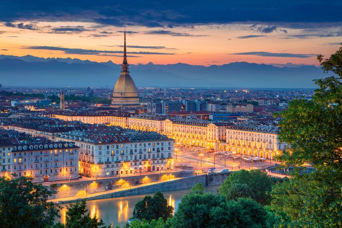 Sunset over Turin