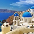 The iconic domes of Santorini