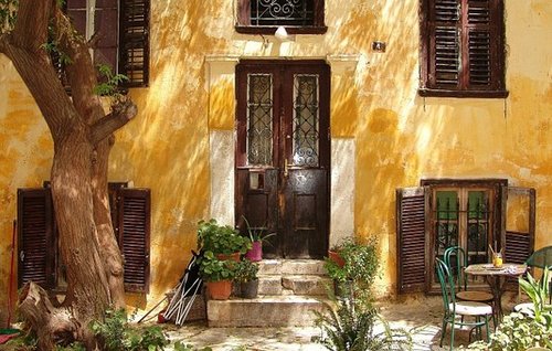 Colorful Greek home