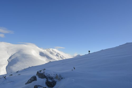 Contemplating at the white magic in southern parts of Rila Mountains.