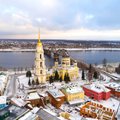 Transfiguration Cathedral in Rybinsk on a January morning