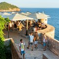 Cliffside café in Dubrovnik