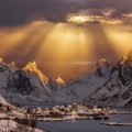 Experience the Arctic in Lofoten at the edge of a fjord in northern Norway