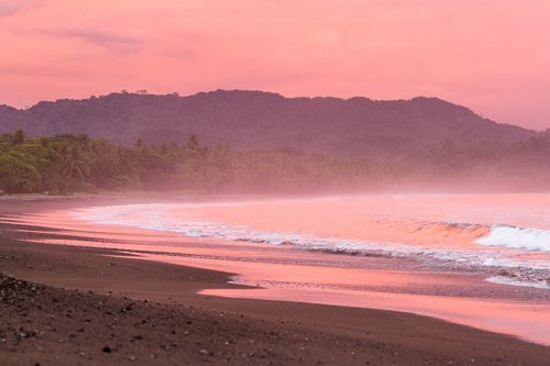 A Costa Rican Beach at Sunset