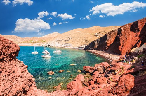 Red Beach on the island of Santorini