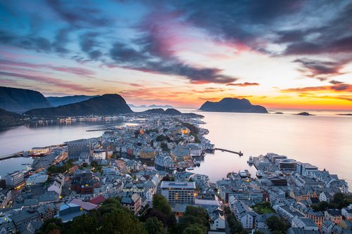 Ålesund offers Art Nouveau architecture and stunning views