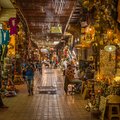 A view inside the labyrinth of souks in Marrakech