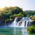 Cascading waterfalls of Skradinski Buk in Krka National Park