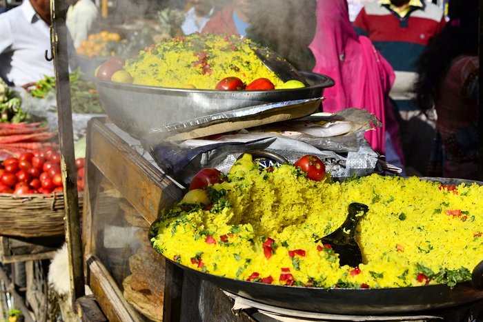 Street food cooking in Rajasthan