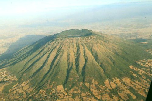 Mount Zuqualla from the Plane