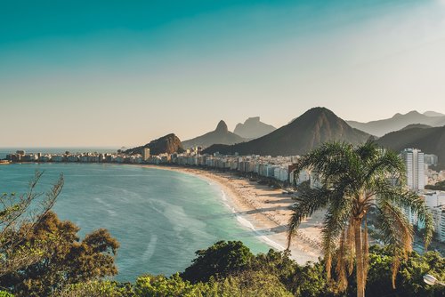 Copacabana Beach in Rio de Janeiro, Brazil
