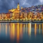 French Riviera by night