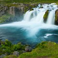 Dynjandi is the most famous waterfall of the Westfjords 