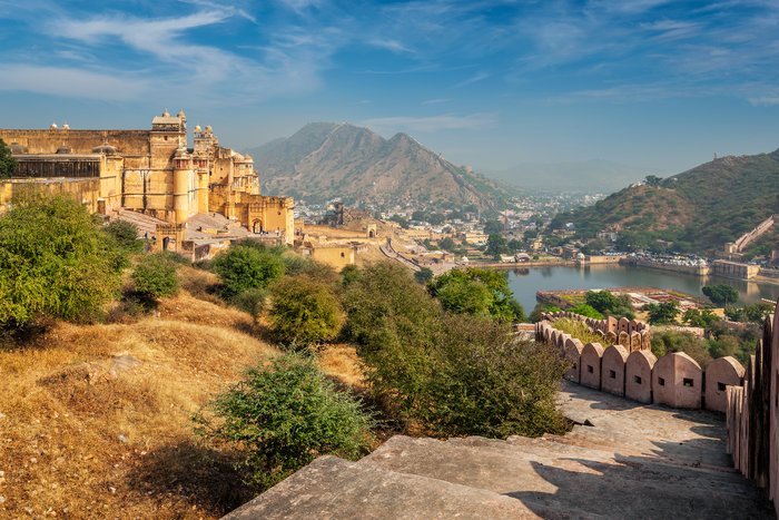 Maota Lake as seen from the top of Amer Palace Fort, Jaipur