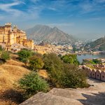 Maota Lake as seen from the top of Amer Palace Fort, Jaipur