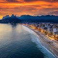 Sunset on Ipanema Beach in Rio de Janeiro