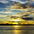 Sunset over the Amazon at Leticia