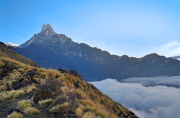 Machapuchare  from the trail, Mardi Himal trek