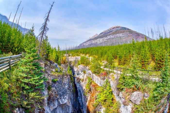 Tokkum Creek flowing through Marble Canyon, Kootenay National Park