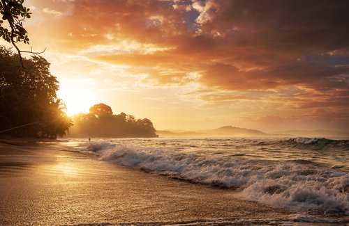 Surf until sunset on Costa Rica's west coast