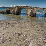 Old stone bridge at Argassi beach