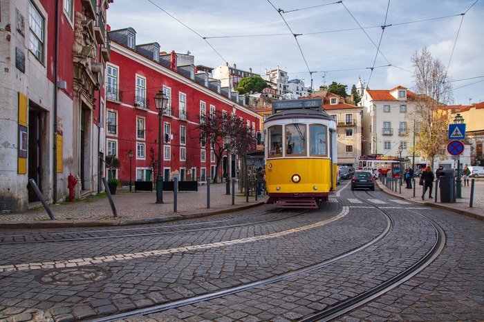 Famous Yellow Trams of Lisbon