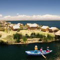 Lake Titicaca and the "floating islands" made from reeds. 