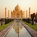 The Taj Mahal in the city of Agra