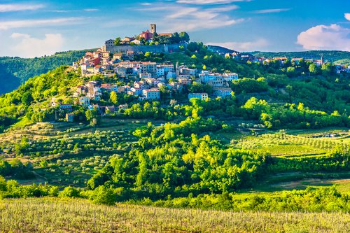 The Istrian Peninsula is home to the hilltop town of Motovun, a cooler alternative to the heat found at the coast