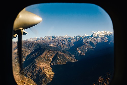 In-flight view of the Himalaya