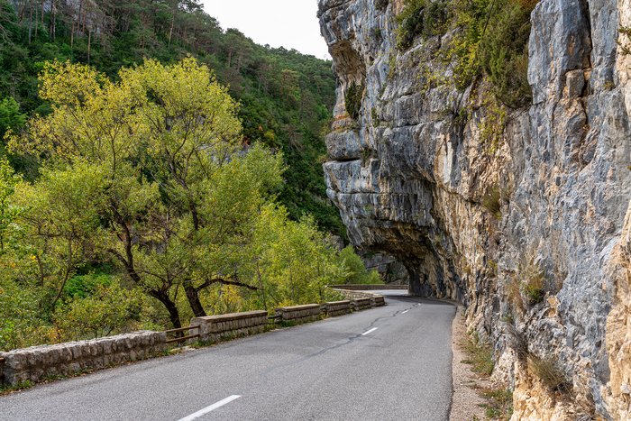 Road through the Verdon Gorge