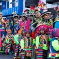 Local children participate in one of Cusco's myriad colorful festivals
