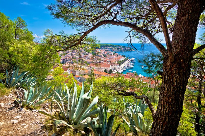 The coastal town of Hvar