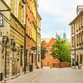 Old street on Warsaw, Poland 