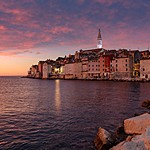 Drive to the old town of Rovinj on the Istrian peninsula