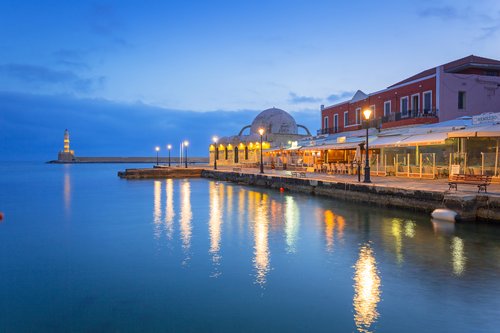 The old port of Chania, built by Venetians in the 14th century