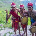 The Batad rice terraces with local Ifugao men