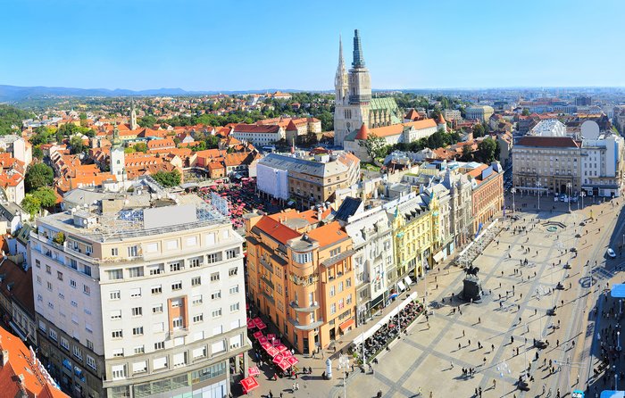 Ban Jelačić  Square in Croatia's capital, Zagreb