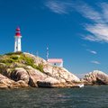 Scenic lighthouse along the Sea-to-Sky Highway
