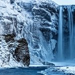 Skogafoss in the wintertime