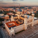 Aerial View of Madrid Cathedral
