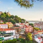 Lisbon's urban hillsides along the Tagus River