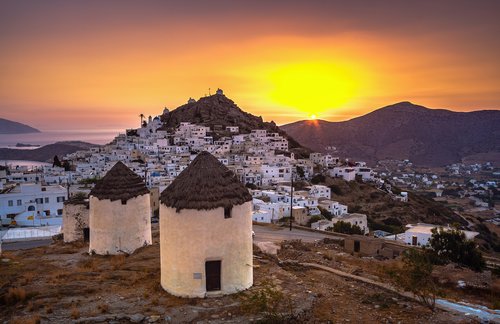 Windmills on Ios in the Cyclades