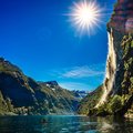 Look for waterfalls as you sail through the Geirangerfjord on the Hurtigruten.