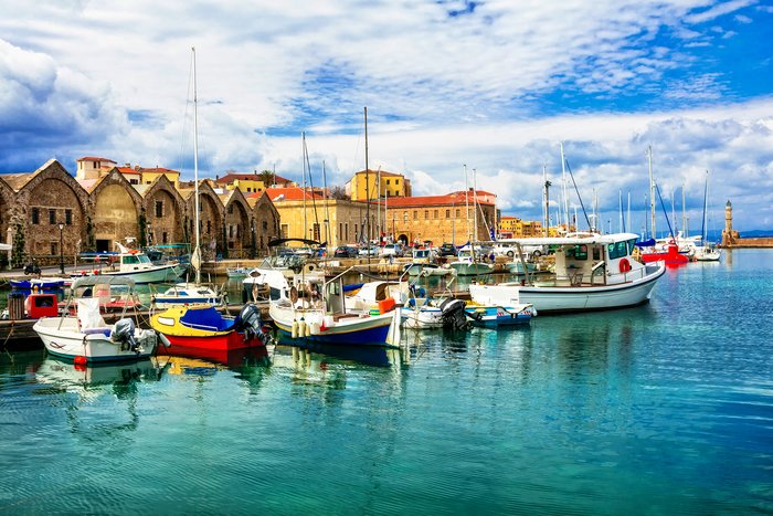 A pier in the Old Town of Chania, Crete