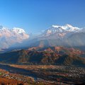 Views of the Annapurna Range from the hilltop village of Bandipur