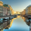 Quiet canals in downtown St. Petersburg