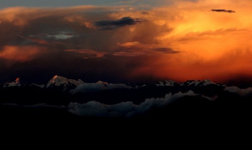 Dusk over the Vilcabamba Range